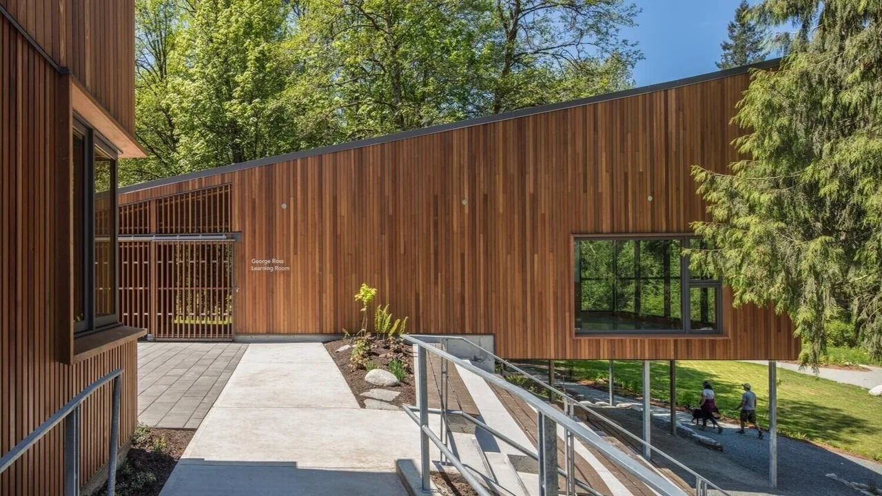 Cedar-clad Kanaka Creek Watershed Stewardship Centre